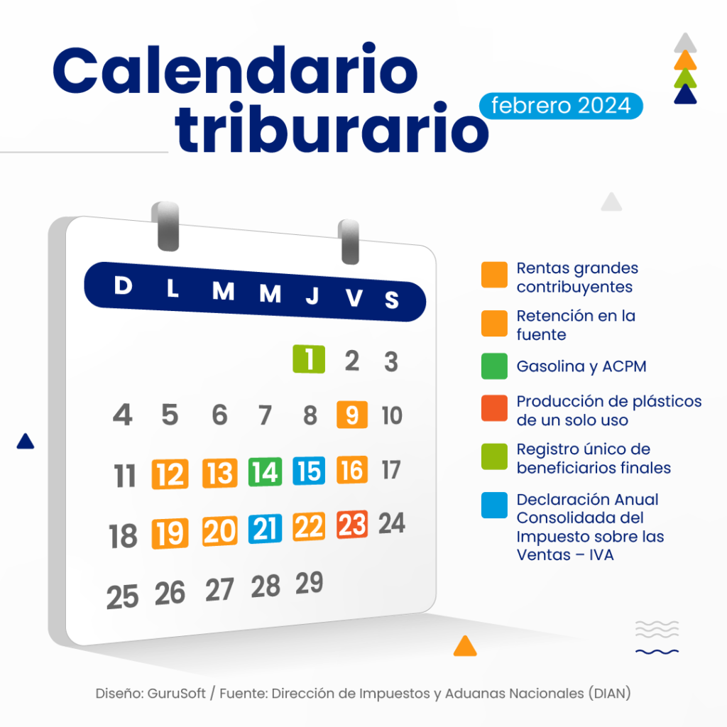 Calendario Tributario Febrero 2024 1024x1024